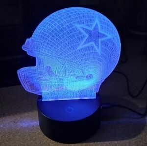 NIB Football Helmet Color Changing 3D light.
